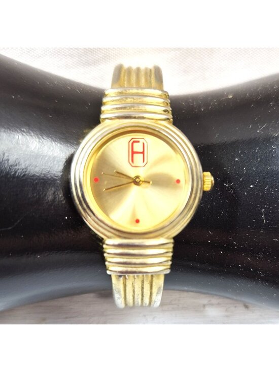 Movado Jewelry - Vintage Movado Museum Style Bangle Bracelet Watch Gold Tone Singapore Movement